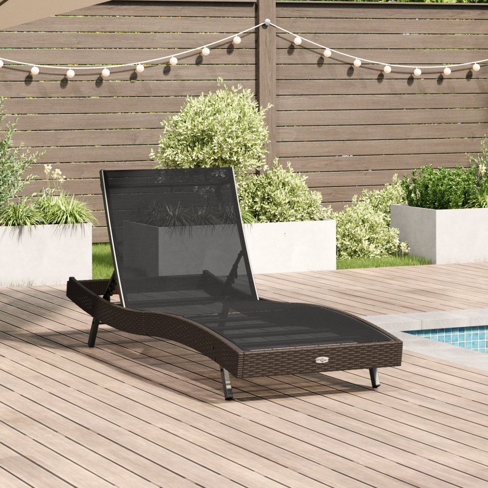 Produktbild för Solstol Reclining 197 x 70 x 82 cm konstrotting