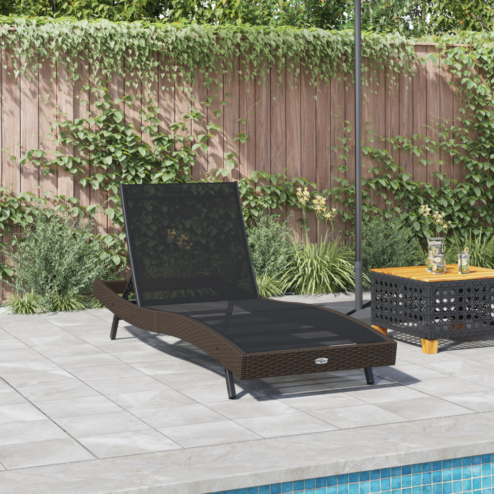Produktbild för Solstol Reclining 197 x 70 x 82 cm konstrotting