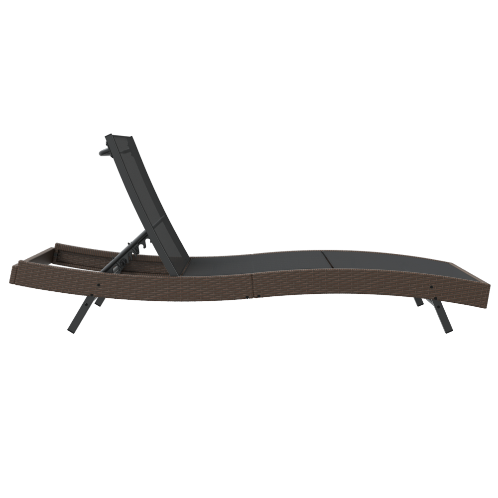 Produktbild för Solstol Reclining 197 x 70 x 82 cm konstrotting