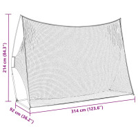 Produktbild för Golf Träningshjälp Svart 314 x 92 x 214 cm Polyester