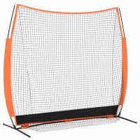 Produktbild för Basebollnät för träning Svart 250 x 106,5 x 210 cm Polyester