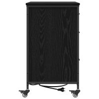 Produktbild för Skåp med laddstation Svart Ek 76 x 41 x 72 cm Konstruerat trä