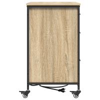 Produktbild för Skåp med laddstation Sonoma-ek 76 x 41 x 72 cm Konstruerat trä