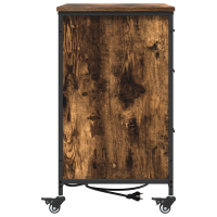 Produktbild för Skåp med laddstation Rökt ek 76 x 41 x 72 cm Konstruerat trä