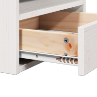 Produktbild för Sängbord med låda 2 pcs Vit 38 x 36 x 29,5 cm Massiv furu