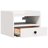 Produktbild för Sängbord med låda 2 pcs Vit 38 x 36 x 29,5 cm Massiv furu