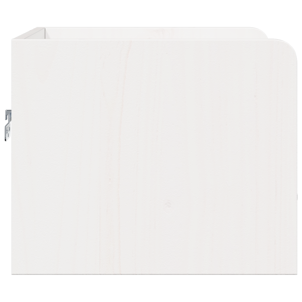 Produktbild för Sängbord med låda 2 pcs Vit 38 x 36 x 29,5 cm Massiv furu