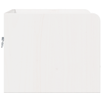 Produktbild för Sängbord med låda 2 pcs Vit 38 x 36 x 29,5 cm Massiv furu