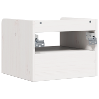 Produktbild för Sängbord med låda 2 pcs Vit 38 x 36 x 29,5 cm Massiv furu