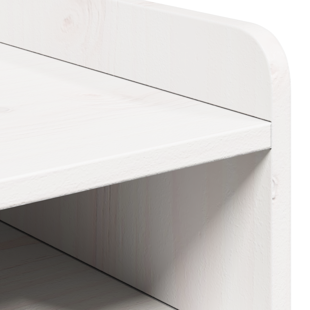 Produktbild för Sängbord med låda 2 pcs Vit 38 x 36 x 29,5 cm Massiv furu