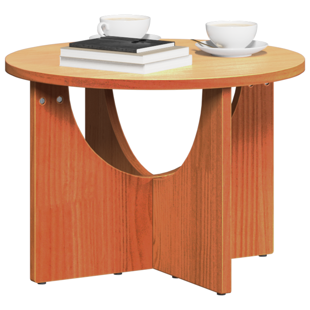 Produktbild för Kaffeebord Vaxbrun 50 x 50 x 35 cm Massiv furu
