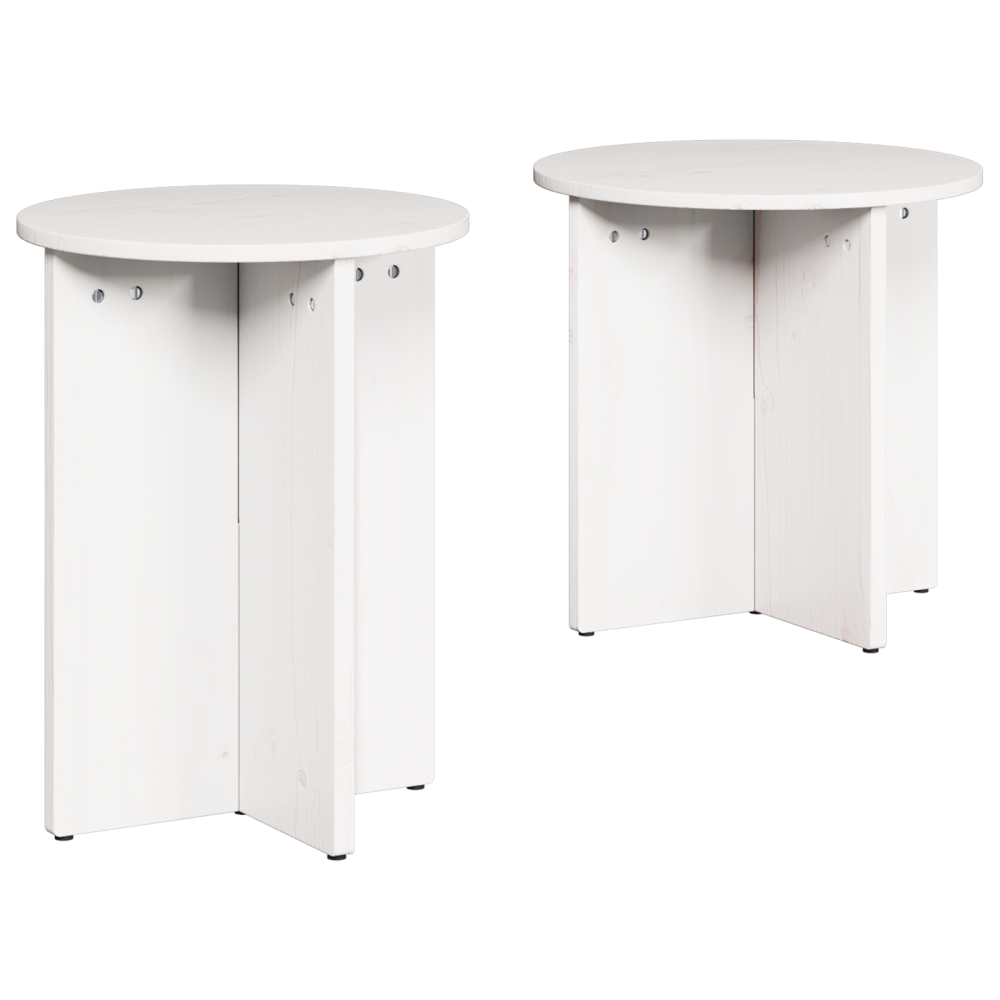 Produktbild för Kaffeebord 2 pcs Vit