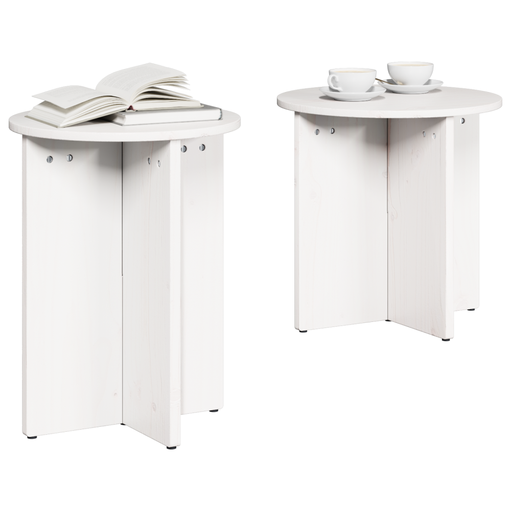 Produktbild för Kaffeebord 2 pcs Vit