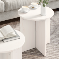 Produktbild för Kaffeebord 2 pcs Vit