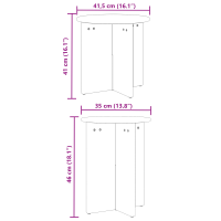 Produktbild för Kaffeebord 2 pcs Vit