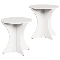 Produktbild för Kaffeebord 2 pcs Vit Massiv furu