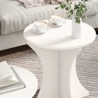 Produktbild för Kaffeebord 2 pcs Vit Massiv furu