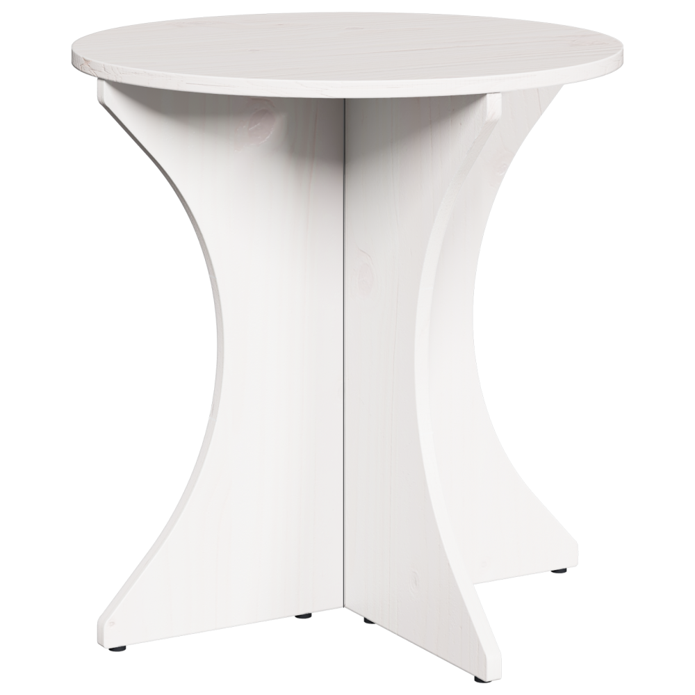 Produktbild för Kaffeebord 2 pcs Vit Massiv furu