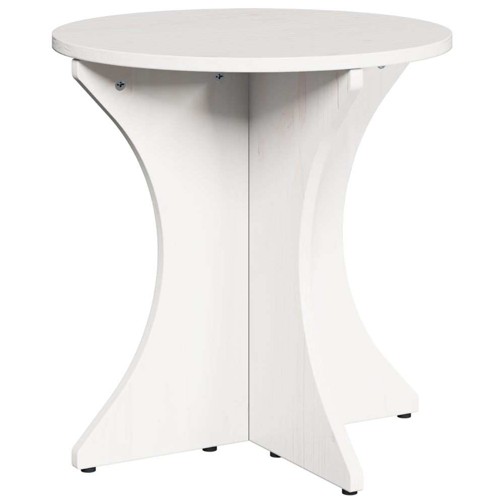 Produktbild för Kaffeebord 2 pcs Vit Massiv furu