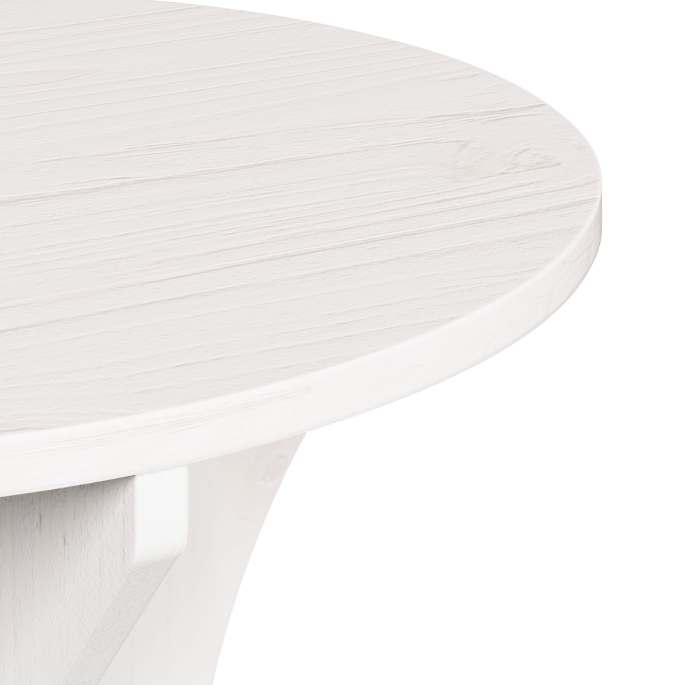 Produktbild för Kaffeebord 2 pcs Vit Massiv furu