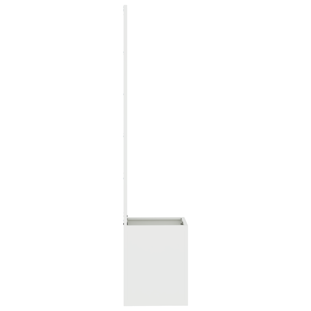 Produktbild för Trädgårds integritetsskärm Vit 32 x 150 cm Kallvalsat stål