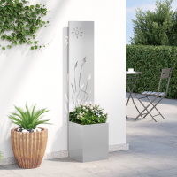 Produktbild för Trädgårds integritetsskärm Silver 32 x 150 cm Rostfritt stål
