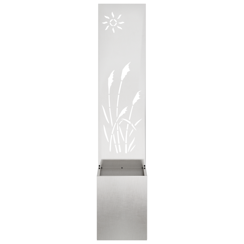 Produktbild för Trädgårds integritetsskärm Silver 32 x 150 cm Rostfritt stål