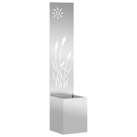 Produktbild för Trädgårds integritetsskärm Silver 32 x 150 cm Galvaniserat stål