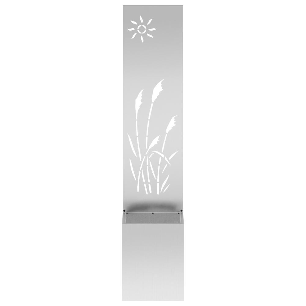 Produktbild för Trädgårds integritetsskärm Silver 32 x 150 cm Galvaniserat stål