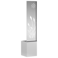 Produktbild för Trädgårds integritetsskärm Silver 32 x 150 cm Galvaniserat stål