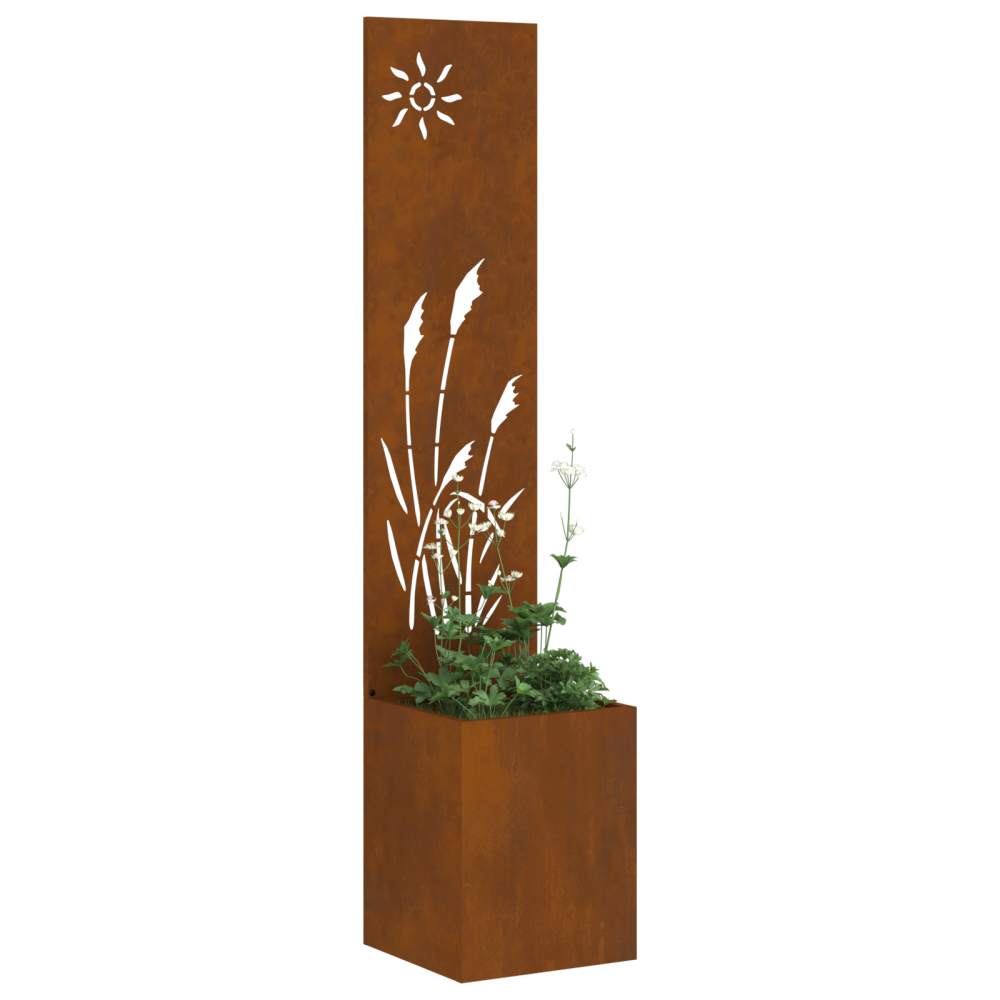 Produktbild för Trädgårds integritetsskärm Rostig 32 x 140 cm cortenstål