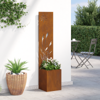 Produktbild för Trädgårds integritetsskärm Rostig 32 x 140 cm cortenstål