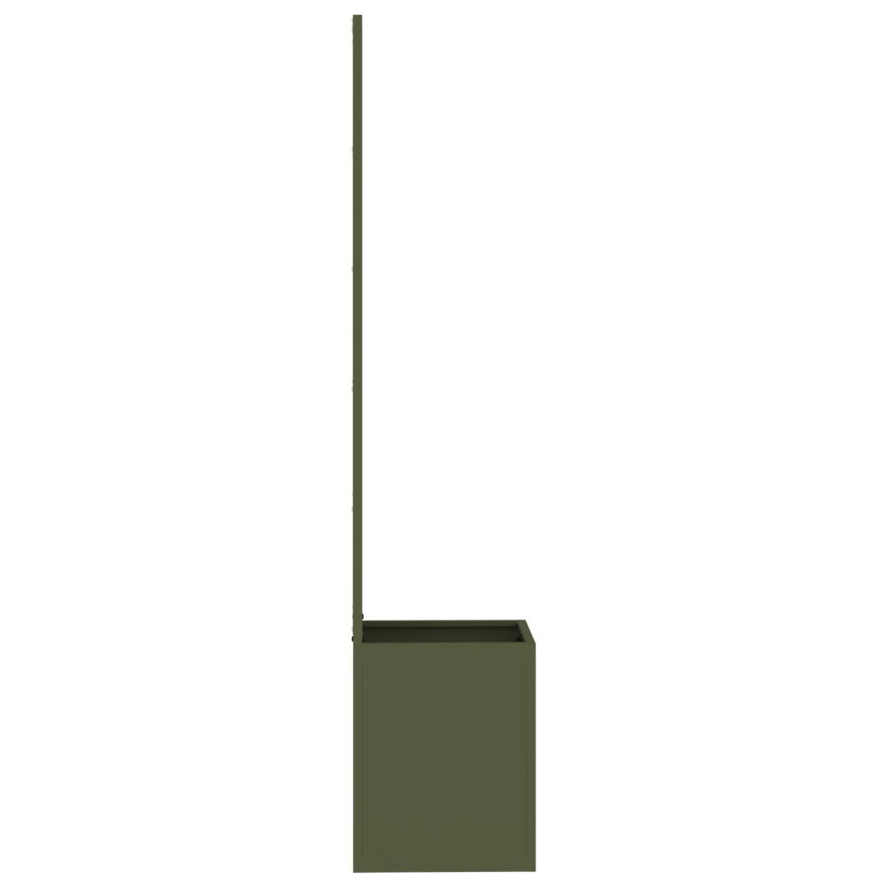 Produktbild för Trädgårds integritetsskärm Olivgrön 32 x 150 cm Kallvalsat stål