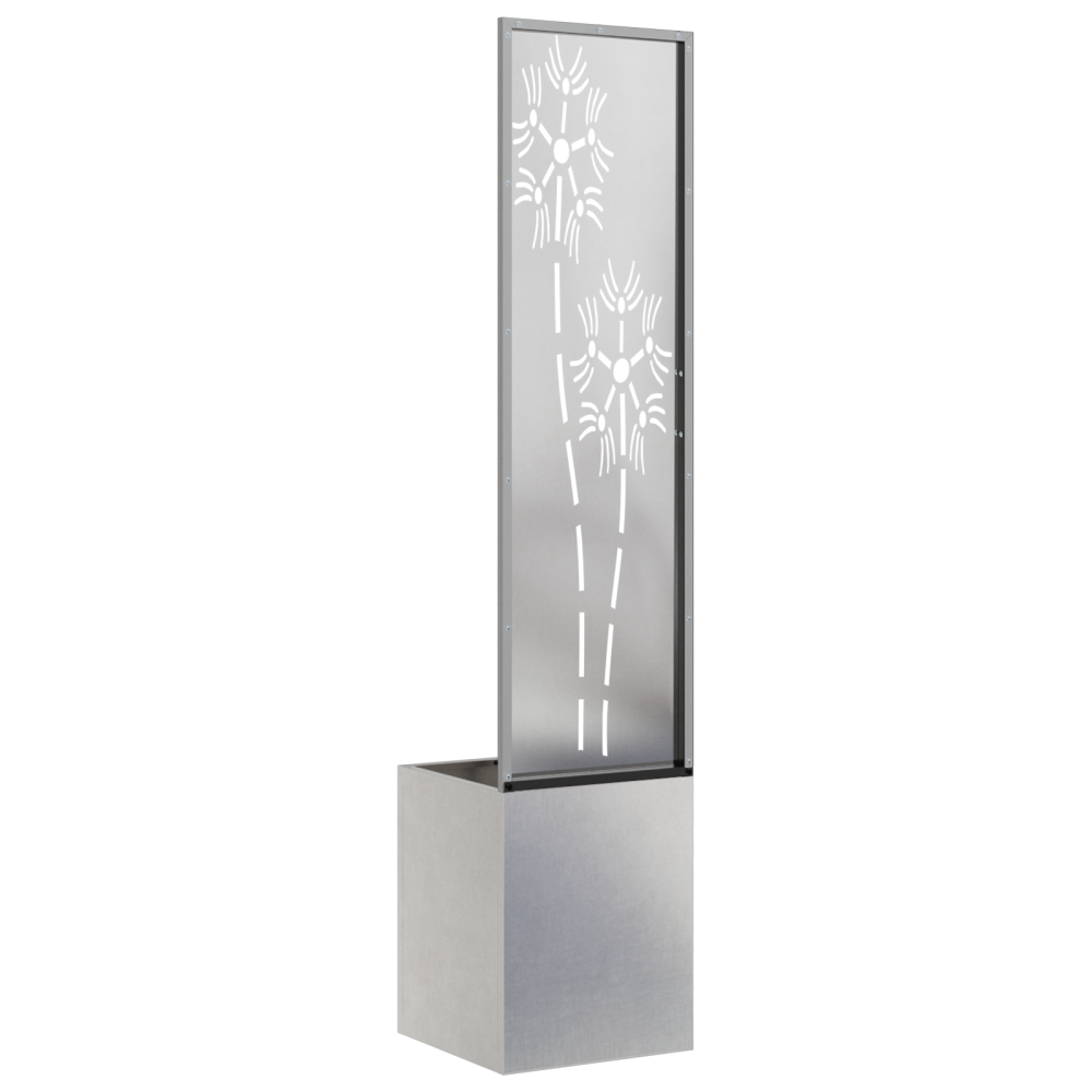 Produktbild för Trädgårds integritetsskärm Silver 32 x 150 cm Rostfritt stål