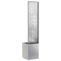 Produktbild för Trädgårds integritetsskärm Silver 32 x 150 cm Rostfritt stål