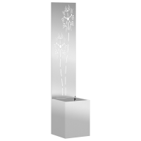 Produktbild för Trädgårds integritetsskärm Silver 32 x 150 cm Galvaniserat stål