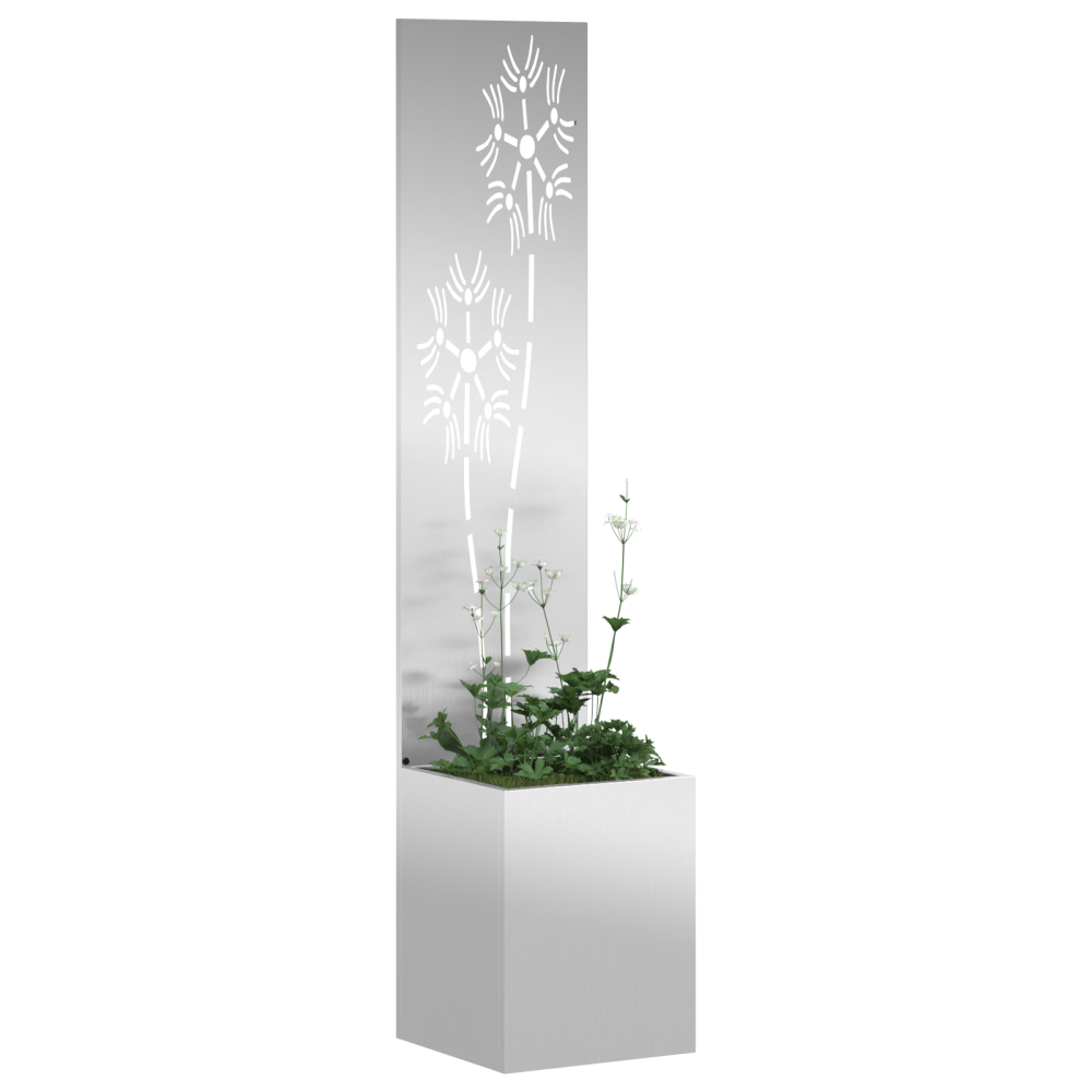 Produktbild för Trädgårds integritetsskärm Silver 32 x 150 cm Galvaniserat stål