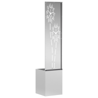 Produktbild för Trädgårds integritetsskärm Silver 32 x 150 cm Galvaniserat stål