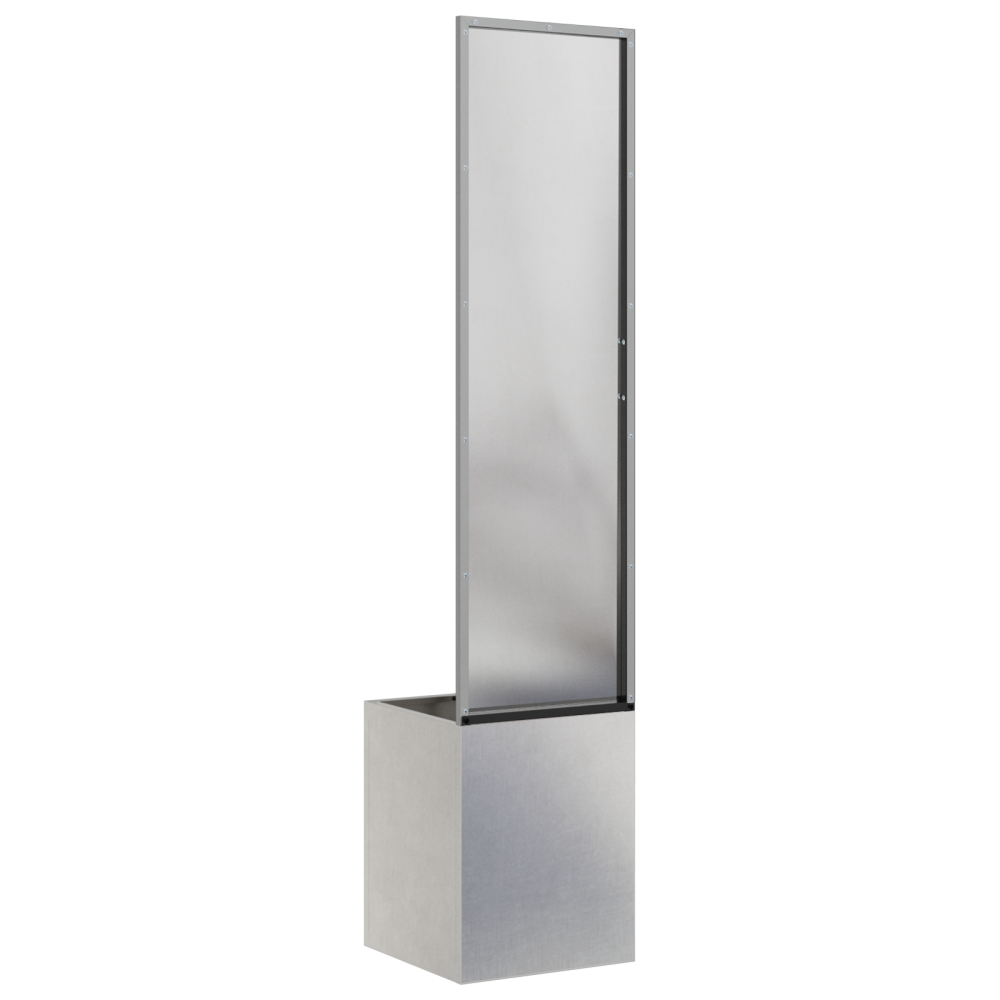 Produktbild för Trädgårds integritetsskärm Silver 32 x 150 cm Rostfritt stål