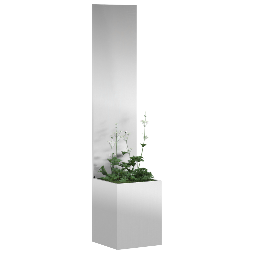 Produktbild för Trädgårds integritetsskärm Silver 32 x 150 cm Galvaniserat stål