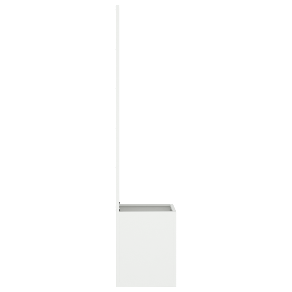 Produktbild för Trädgårds integritetsskärm Vit 32 x 150 cm Kallvalsat stål