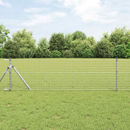 vidaXL Utomhus Euro Zaorlarsgränd 25 x 0,4 m Galvaniserat stål Silver