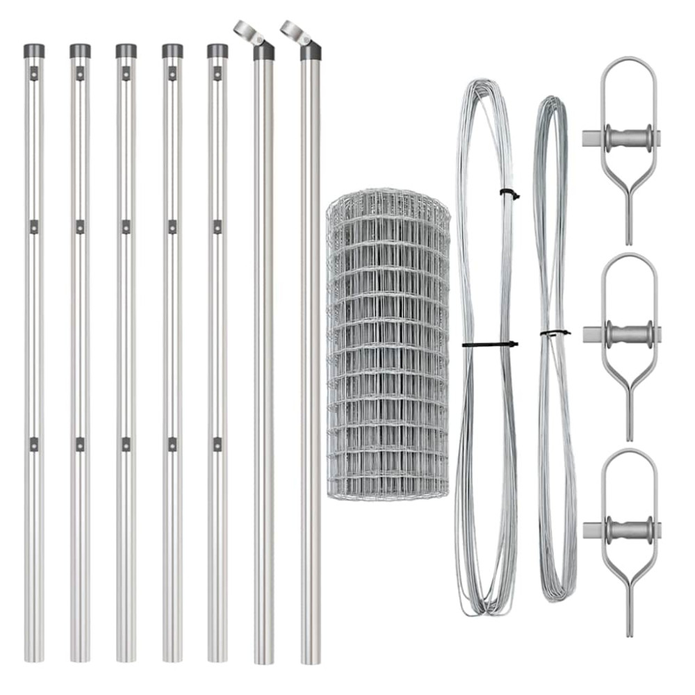 Produktbild för Utomhus Euro Zaorlarsgränd 25 x 0,4 m Galvaniserat stål Silver