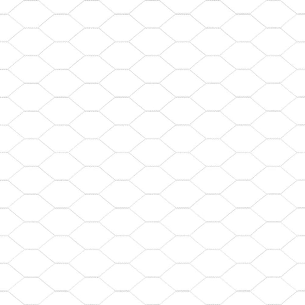 Produktbild för Hexagonal stängsel med betongfundament 50 x 1 m Silver Mesh