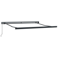 Produktbild för Utdragbar markis Vit 300 x 250 cm Canvas och Aluminium