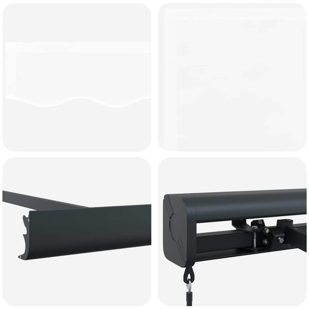 Produktbild för Utdragbar markis Vit 300 x 250 cm Canvas och Aluminium