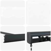 Produktbild för Utdragbar markis Vit 300 x 250 cm Canvas och Aluminium