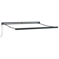 Produktbild för Utdragbar markis Röd och Svart 350 x 250 x 165 cm