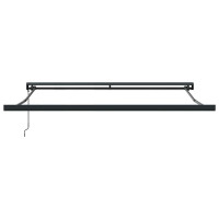 Produktbild för Utdragbar markis Röd och Svart 350 x 250 x 165 cm