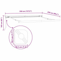 Produktbild för Utdragbar markis Flerfärgsdesign 350 x 250 cm